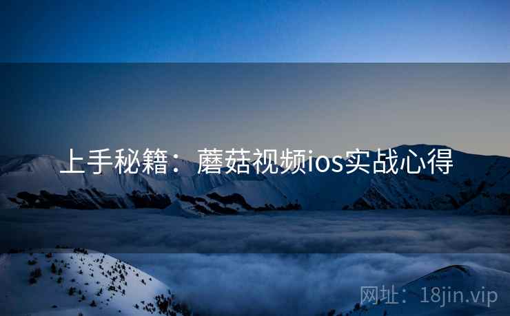 上手秘籍：蘑菇视频ios实战心得